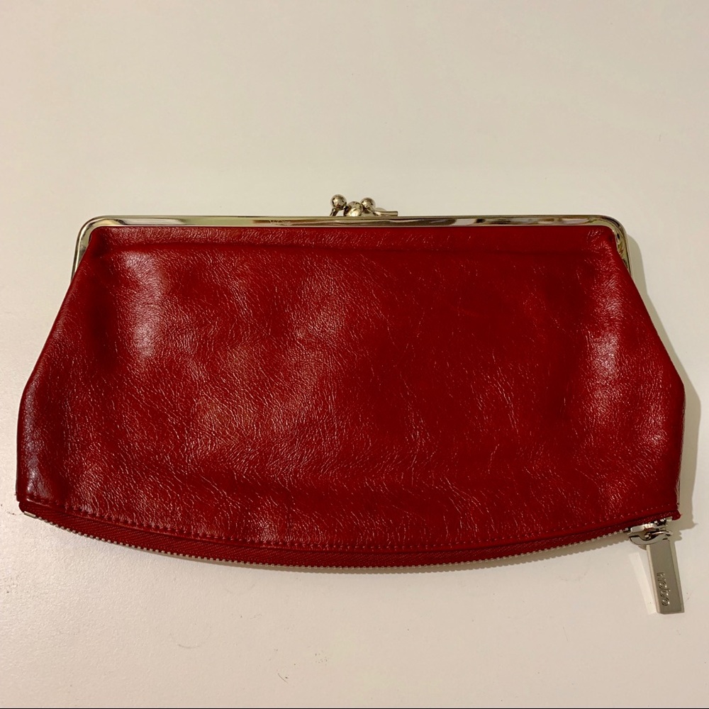 Red HOBO leather wallet